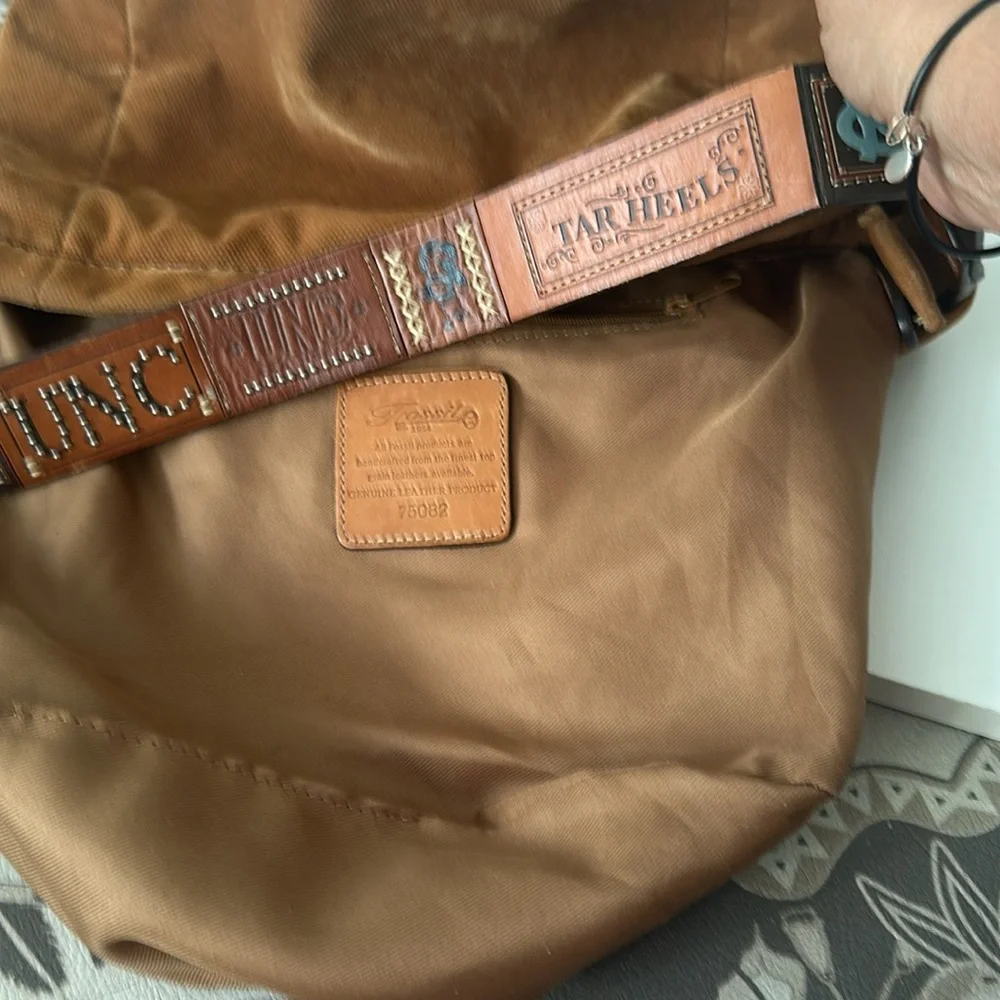UNC Carolina Tar Heels corduroy purse with leather strap by Fossil